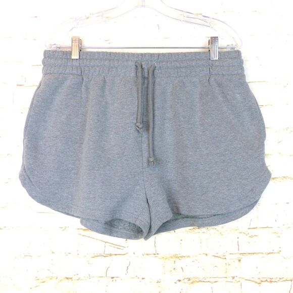 Wild Fable Shorts Womens L Gray High Rise Elastic Waist Fleece Dolphin Style - Picture 1 of 11